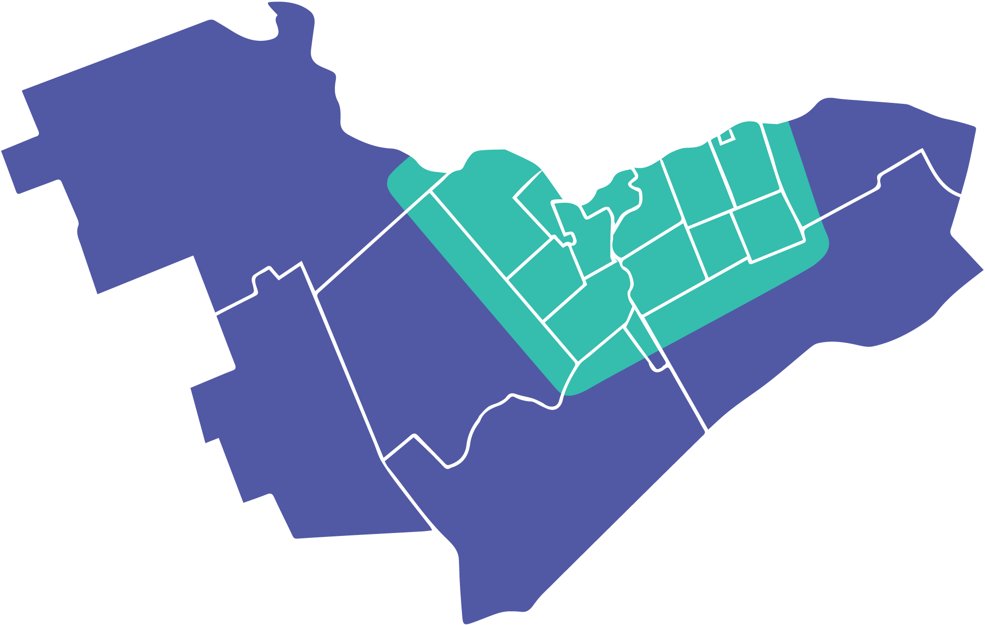 Carte des zones desservies à Ottawa